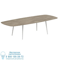 STYLETTO STANDARD ОБЕДЕННЫЙ СТОЛ 300X120CM АЛЮМИНИЕВЫЕ НОЖКИ БЕЛАЯ КЕРАМИЧЕСКАЯ СТОЛ TERRA SABBIA Royal Botania