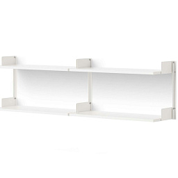 42003 + 42009 + 42007 New Works New Works Shelving System настенная полка компактного формата с тремя отделениями белого цвета