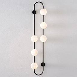HOOP-WALL01 Imperiumloft Hoop настенный светильник с вертикальным стеклянным плафоном и черным основанием