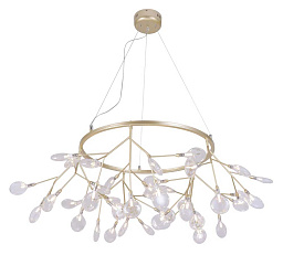 EVITA SP45 D GOLD/TRANSPARENT Crystal Lux EVITA подвесной светильник с кольцевой основой и стеклянными декоративными элементами золотого оттенка