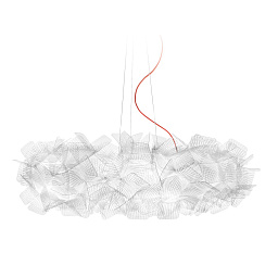 CLISL00PXL01R00000EU SLAMP Clizia люстра в форме гнезда прозрачная с красными элементами