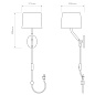 1479001 Arbor Plug-In Astro lighting настенный светильник матовый чёрный / матовое золото / чёрная ткань — фото 7