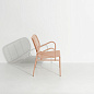 M0741919 WEEK-END Petite Friture Диван садовый металлический розовый — фото 3