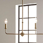 Pallas 48.25" 3 Light Linear Chandelier Brushed Natural Brass люстра 52519BNB Kichler — фото 1