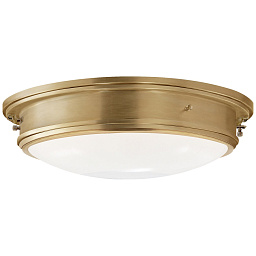 RL19024PN Visual Comfort Marine Porthole накладной потолочный светильник с белым стеклянным рассеивателем