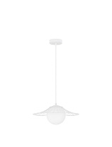 Opal Glass Matt White Metal LED E27 1x12 Watt 100-240Volt IP20 Bulb Excluded D: 36 H: 115 cm