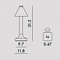 09562XX Kartell Goonight Cap TL настольный светильник аккумуляторный полированный хром — фото 3