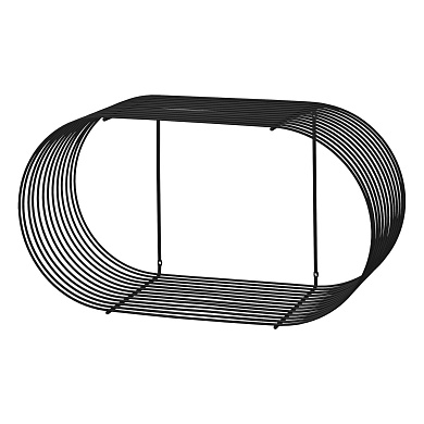 503290050084 CURVA AYTM Полка настенная из металла золотого цвета высотой 33 см