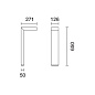 ALS2 Lander iGuzzini Bollard H=650 mm, Longitudinal Asymmetric Optic, Warm LED, DALI 220-240V ac — фото 1