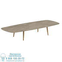 СТОЛ STYLETTO HIGH LOUNGE 300X120CM НОЖКИ ИЗ ТИКА КЕРАМИЧЕСКАЯ СТОЛ TERRA SABBIA Royal Botania