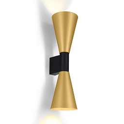 ODREY WALL 2.5 Jet Black + Gold Wever Ducre Odrey Wall настенный светильник двойной черно-золотой свет вверх-вниз