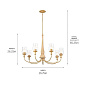 Melis 7 Light Chandelier Warm Maple  люстра 52469WMP Kichler — фото 10