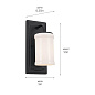 Vetivene 1 Light Wall Sconce Textured Black настенный светильник 52454BKT Kichler