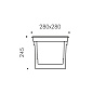 Грунтовый проходной светильник Simes Megazip квадратный Comfort S.8592 — фото 28