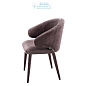 112068 Dining Chair Cardinale roche taupe velvet Eichholtz