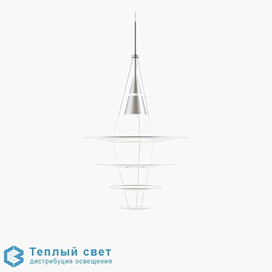 подвесной светильник с многослойными дисковыми плафонами на подвесе