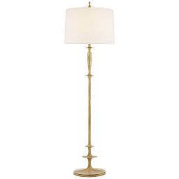 BBL1002G-L Visual Comfort Lotus торшер на золотистой стойке с абажуром цилиндрической формы