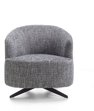 Вращающееся кресло Copine Porada на металлической крестовине COPINE-GIREVOLE-PEWTER-A75AF
