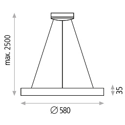 C384821NCA ACB Iluminacion Grace подвесной светильник с дистанционным управлением, чёрный корпус, регулировка яркости