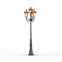 Louvre N° 11; one-piece clear glass E27 105W; Patined lacquered copper