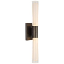 Brenta Single Sconce бронза с белым стеклом
