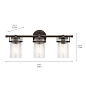 Brinley 3 Light Vanity Light Olde Bronze настенный светильник 45689OZ Kichler — фото 6