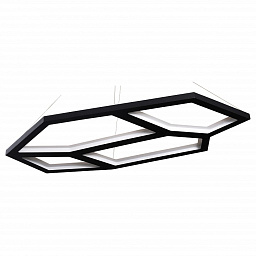 подвесная люстра с квадратной рамой и LED подсветкой