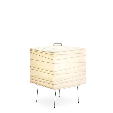 20157801 Akari Vitra Лампа с кубическим плафоном из рисовой бумаги на тонких опорах