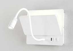 настенное бра с гибким корпусом, светодиодным модулем и USB-разъёмом