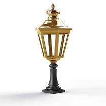 Louis XIII N° 5; Clear glass Built-in LED 2700°K warm white 13W; Tinted lacquered brass