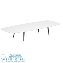 ВЫСОКИЙ СТОЛ STYLETTO LOUNGE 300X120CM АЛЮМИНИЕВЫЕ НОЖКИ АНТРАЦИТОВЫЙ КЕРАМИЧЕСКИЙ СТОЛ БЕЛЫЙ Royal Botania
