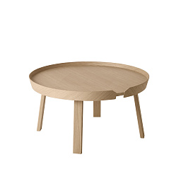 AROTABLR01 Muuto Around журнальный столик из дуба с толстой круглой столешницей