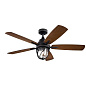 52" Lydra Fan Distressed Black люстра-вентилятор 310073DBK Kichler — фото 6