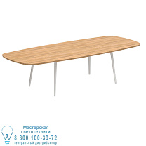 STYLETTO СТАНДАРТНЫЙ ОБЕДЕННЫЙ СТОЛ 300X120CM АЛЮМИНИЕВЫЕ НОЖКИ С БЕЛОЙ ВЕРХНЕЙ ЧАСТЬЮ ИЗ ТИКА Royal Botania
