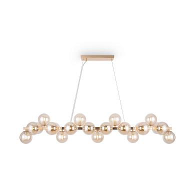 подвесной светильник с перламутровыми шарами на золотом основании