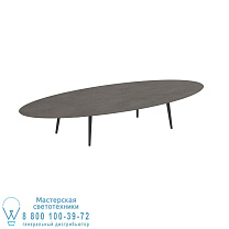 ВЫСОКИЙ СТОЛ STYLETTO ДЛЯ ГОСТИНОЙ 320X140CM АЛЮМИНИЕВЫЕ НОЖКИ АНТРАЦИТОВАЯ КЕРАМИЧЕСКАЯ СТОЛ TERRA MARRONE Royal Botania