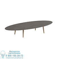 СТОЛ STYLETTO HIGH LOUNGE 320X140CM НОЖКИ ИЗ ТИКА CERAMIC TOP TERRA MARRONE Royal Botania