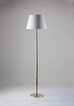 Dark Cane in Brass shown with 16 Empire in Natural Linen with Cream Card lining