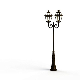 149007009 Roger Pradier Place Des Vosges двойной фонарный столб бронзового цвета с прозрачными плафонами