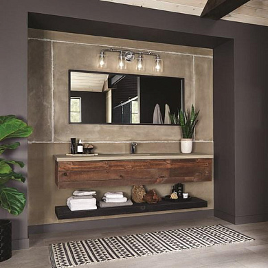 Gunnison 33.75" 4 Light Vanity Light Chrome настенный светильник 45667CH Kichler