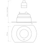 1248019 Trimless Slimline Round Adjustable Fire-Rated Astro lighting регулируемый встраиваемый светильник матовый белый — фото 2