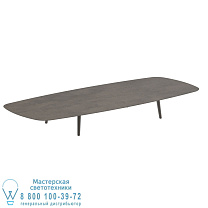 НИЗКИЙ СТОЛ STYLETTO LOUNGE 300X120CM, АЛЮМИНИЕВЫЕ НОЖКИ, БРОНЗОВАЯ КЕРАМИЧЕСКАЯ ВЕРХНЯЯ СТОЛЕШНЯ TERRA MARRONE Royal Botania