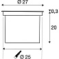 SLV 1002895 DASAR® 270 IP65 светильник встраиваемый с LED 30Вт, 4000K, ассим.