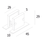 FTL45 - END CAP SET ANO алюм. анодированный Delta Light светильник — фото 1