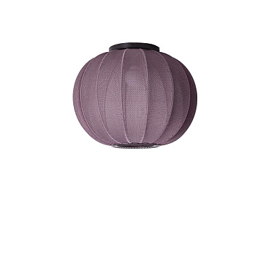 KW45 BU CW Knit-Wit Made By Hand Cветильник потолочный круглый Ø45 с бордовым тканевым абажуром