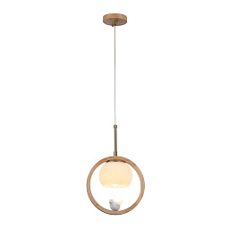 A4182SP-1BR Arte Lamp CAPRICE подвесной светильник с деревянным кольцом и шарообразным плафоном