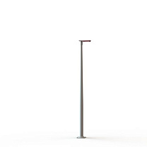 Hector N° 2; Toughened clear glass Built-in LED 3000°K warm white SYM 26W; Traffic red