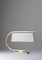 Brass shown with 18 Harry Rectangle in Rose Smoke Silk Linen with Cream Card lining