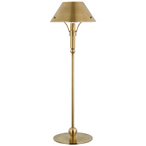 Turlington Medium Table Lamp полированная старая латунь с абажуром из полированной старой латуни