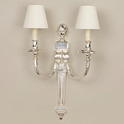 WA0033.SI.SE Louis XVI Wall Light, Silver, 2 Arms, made to order